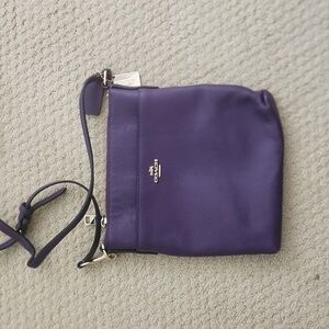 Coach crossbody, purple leather